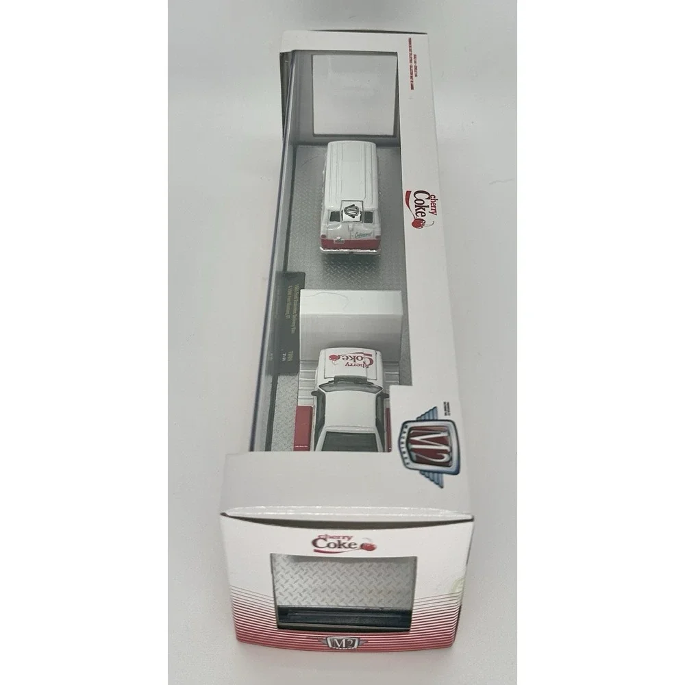 M2 Machines Cherry Coke 1965 Ford Econoline 1990 Mustang GT Auto-Hauler 1:64 NEW